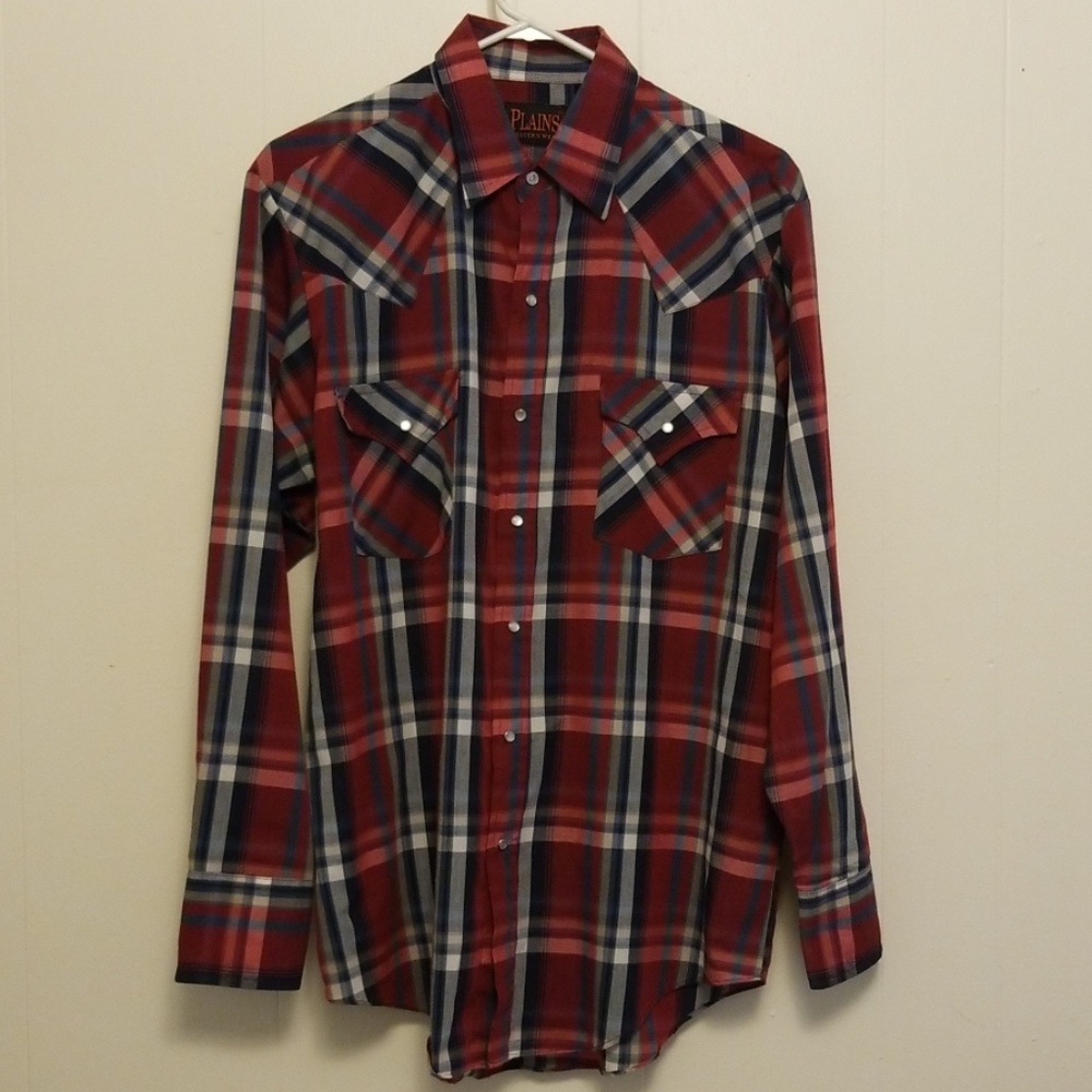 Men's long sleeve snap-button western shirt